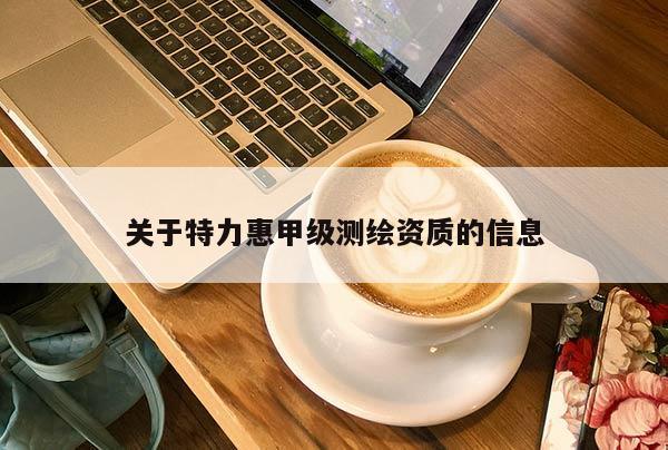 關(guān)于特力惠甲級(jí)測(cè)繪資質(zhì)的信息